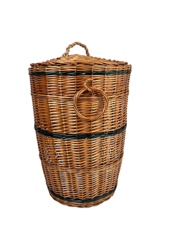 Coș de rufe rotund cu mânere și capac detașabil- 70x43 CM [1]