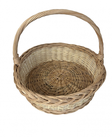 Cos din Rachita, Rotund cu Toarta- 40 cm [1]