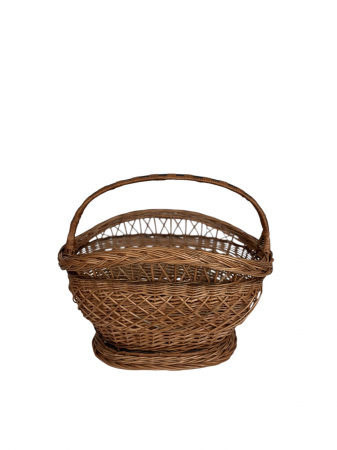 Coș Înalt de Piață – Răchită Naturală, Lucrat Manual [2]