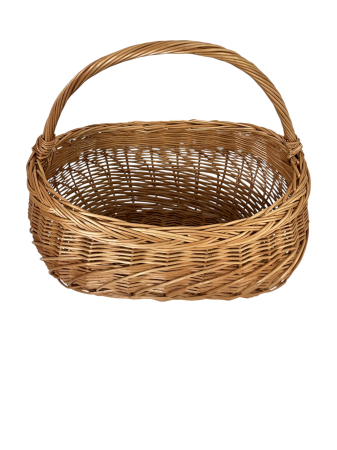 Cos Oval din Rachita cu Toarta pe Lungime [2]