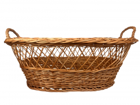 Cosuri din Rachita, Papura si Panusa - Cos Oval Mare model Decor