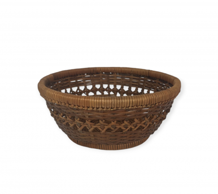 Cos Rotund din Rachita cu decor, 20 cm [1]