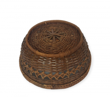 Cos Rotund din Rachita cu decor, 20 cm [2]