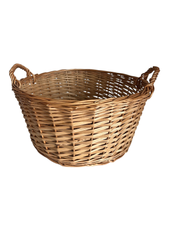 Coș Rotund din Răchită cu Mânere Laterale – Natural, Elegant, Versatil [2]