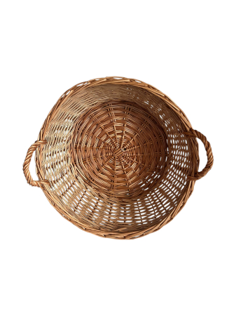 Coș Rotund din Răchită cu Mânere Laterale – Natural, Elegant, Versatil [3]