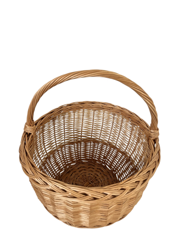 Coș rotund împletit manual din răchită – conic, rezistent și elegant [2]