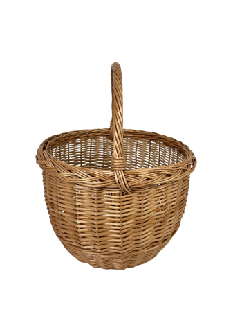 Coș rotund împletit manual din răchită – conic, rezistent și elegant [1]