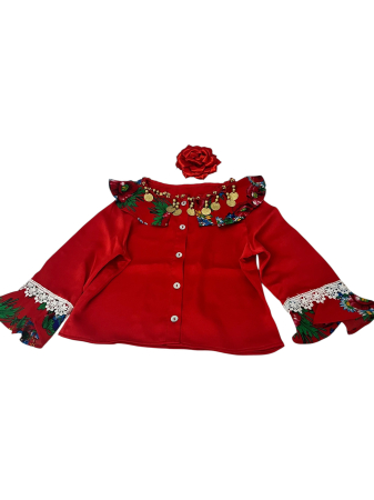 Costum fetita tradițional cu motive etno romani [1]