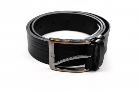 Fashion si Bijuterii - Curea piele naturala, neagra