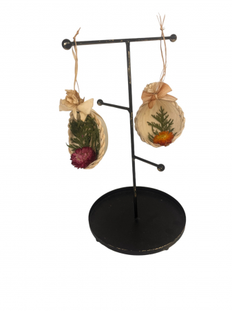 Decorațiune Brad din Panusă Stil Glog cu Floare în Interior [3]