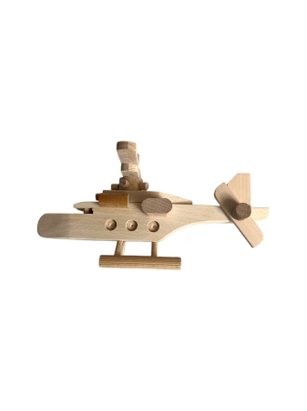elicopter din lemn de fag este realizat manual din lemn masiv [2]