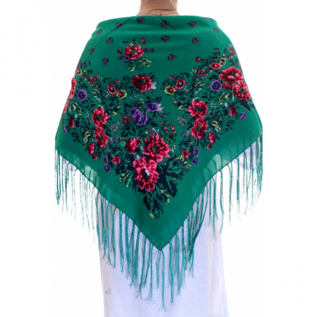 Sal din bumbac fin cu motive etno, 120 cm [10]