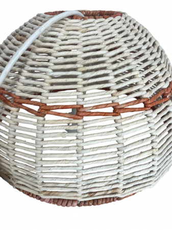Lampă Abajur Conica pentru Agățat în Tavan – Împletitură Manuală din Pănușă cu Structură de Metal [2]