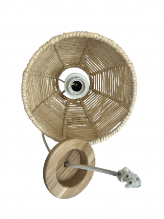 Lampă Abajur pentru Agățat în Tavan – Împletitură Manuală din Pănușă cu Structură de Metal [2]