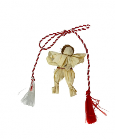 Produse din Rachita, Papura, Paie - Martisor Brosa din Panusa-Etno