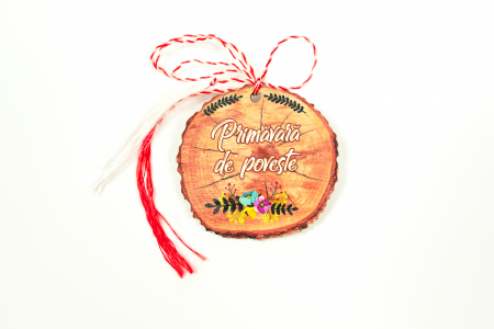 Cadouri de Sarbatori - Martisor din lemn, pictat