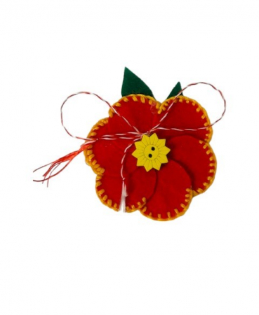 Cadouri de Sarbatori - Martisor din Pasla tip Brosa, Floare