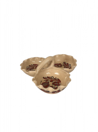 Platou din ceramică, cu Trei Compartimente [1]