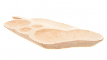 Platou din lemn model frunza, 50 cm [1]