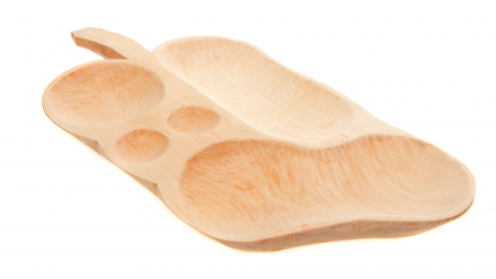 Platouri din lemn - Platou din lemn model frunza, 50 cm