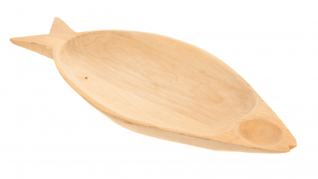 Platouri din lemn - Platou în Formă de Pește, 45 CM