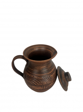 set-carafa-cu-capac-si-4-cescute-din-lut-confectionate-manual [2]