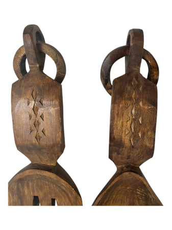 Set decorativ lingură și furculiță din lemn sculptat [2]