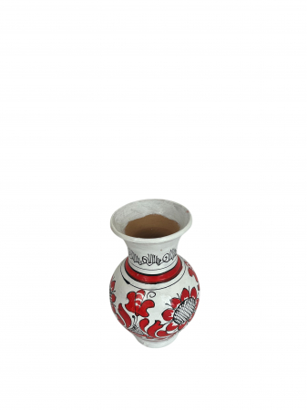 Vază cu Fori Rosii din Ceramică de Corund – Lucrată Manual [1]