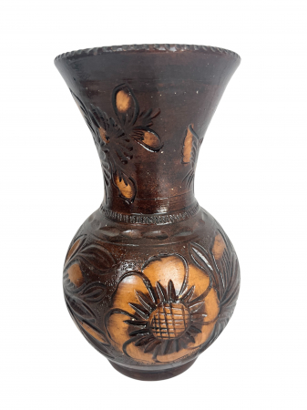 Vază Neagra din Ceramică de Corund – Lucrată Manual [2]