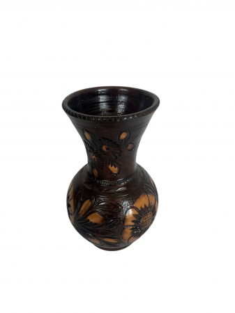 Vază Neagra din Ceramică de Corund – Lucrată Manual [1]