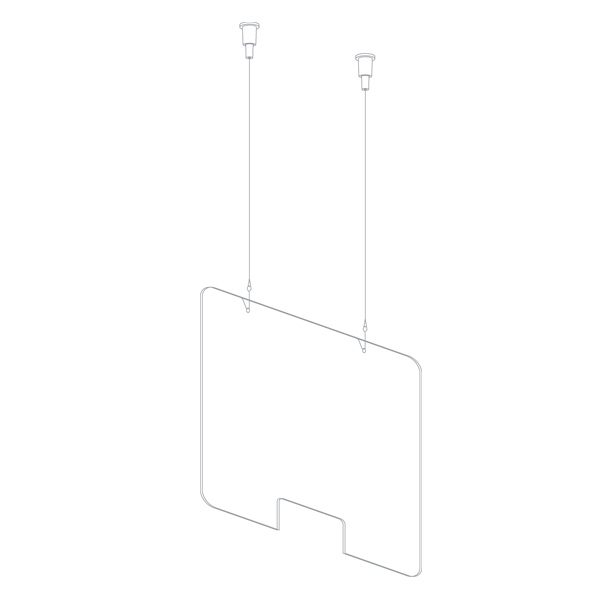 Sisteme de protectie a angajatilor H 99 x L 99 CM -  placa suspendata [1]