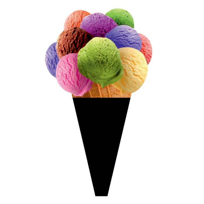 "Ice cream" shaped Hanging chalkboard 60x34cm [1]