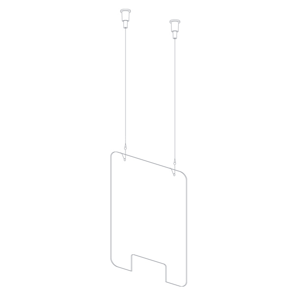 Sisteme de protectie a angajatilor  H 99 x L 66 CM -  kit suspendat [2]