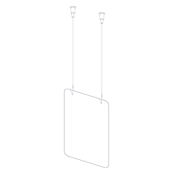 Sisteme de protectie a angajatilor  H 99 x L 66 CM -  kit suspendat [1]