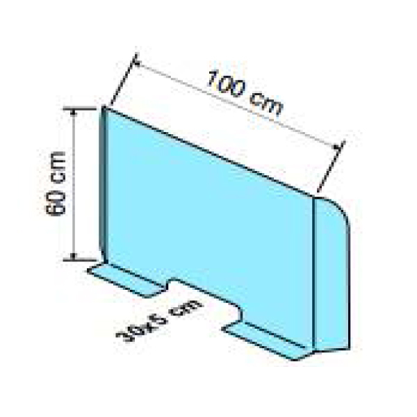 Ecran de protectie a angajatilor  H 60 x L 100 CM [2]
