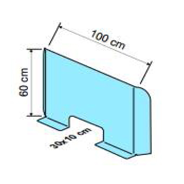 Ecran de protectie a angajatilor  H 60 x L 100 CM [3]