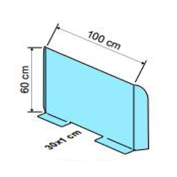 Ecran de protectie a angajatilor  H 60 x L 100 CM [1]