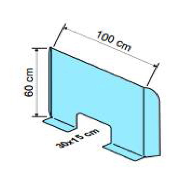 Ecran de protectie a angajatilor  H 60 x L 100 CM [4]