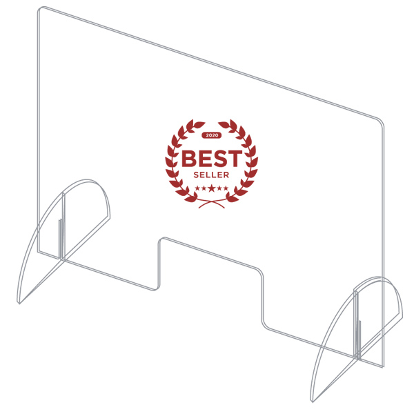 Ecran de protectie a angajatilor  H 65 x L 75 CM - demontabil [3]