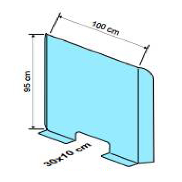 Ecran de protectie a angajatilor  H 95 x L 100 CM [3]