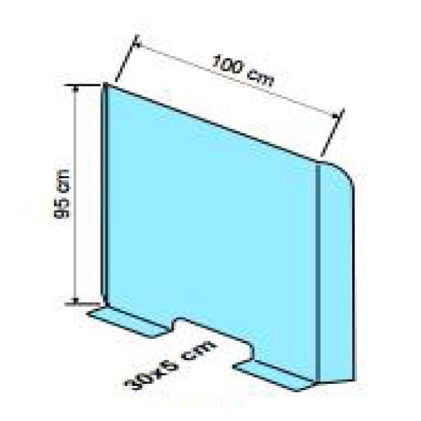 Ecran de protectie a angajatilor  H 95 x L 100 CM [2]