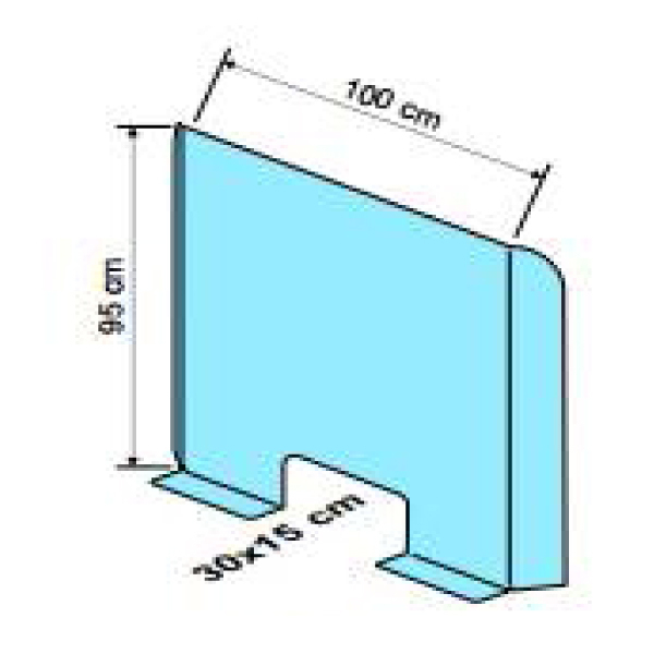 Ecran de protectie a angajatilor  H 95 x L 100 CM [4]