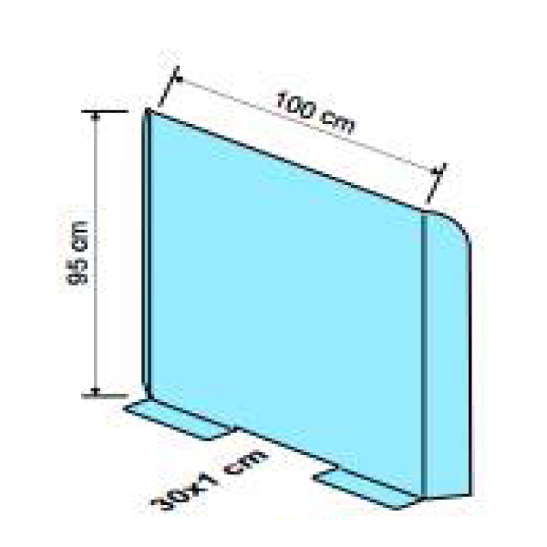 Ecran de protectie a angajatilor  H 95 x L 100 CM [1]