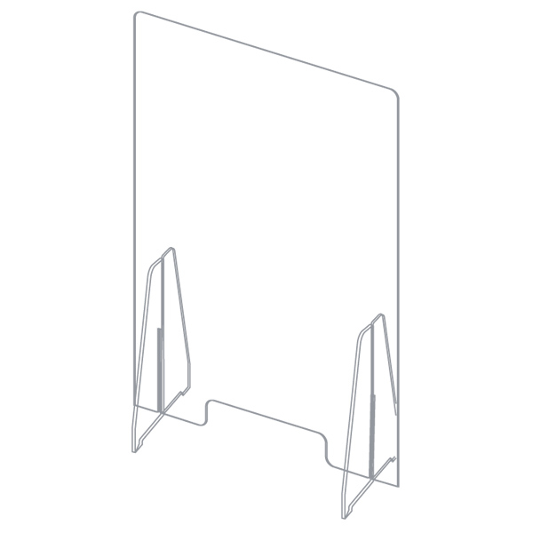 Ecran de protectie a angajatilor  H 99 x L 66 CM - demontabil [2]