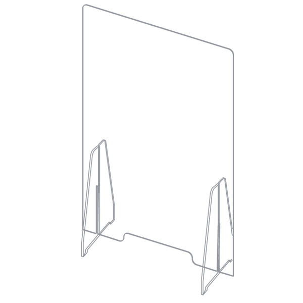 Ecran de protectie a angajatilor  H 99 x L 66 CM - demontabil [1]