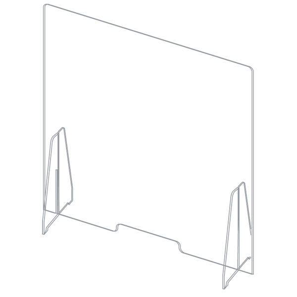 Ecran de protectie a angajatilor  H 99 x L 99 CM - demontabil [2]
