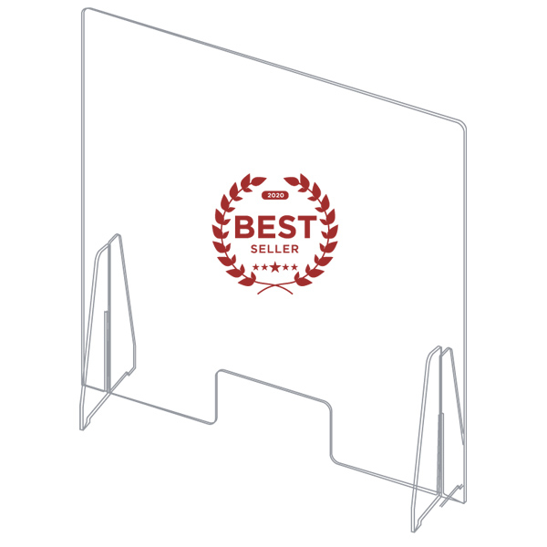 Ecran de protectie a angajatilor  H 99 x L 99 CM - demontabil [4]