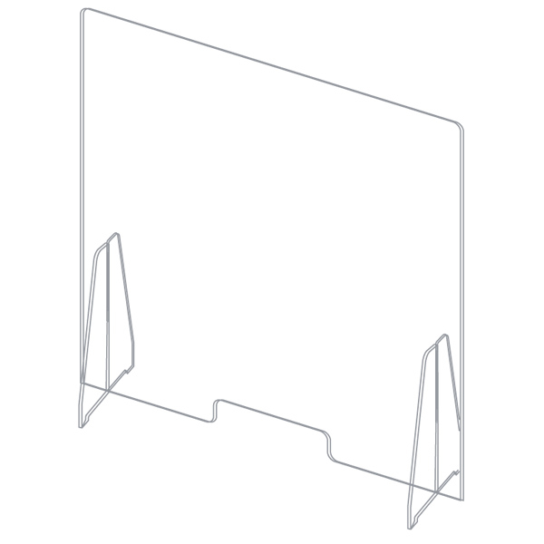 Ecran de protectie a angajatilor  H 99 x L 99 CM - demontabil [3]