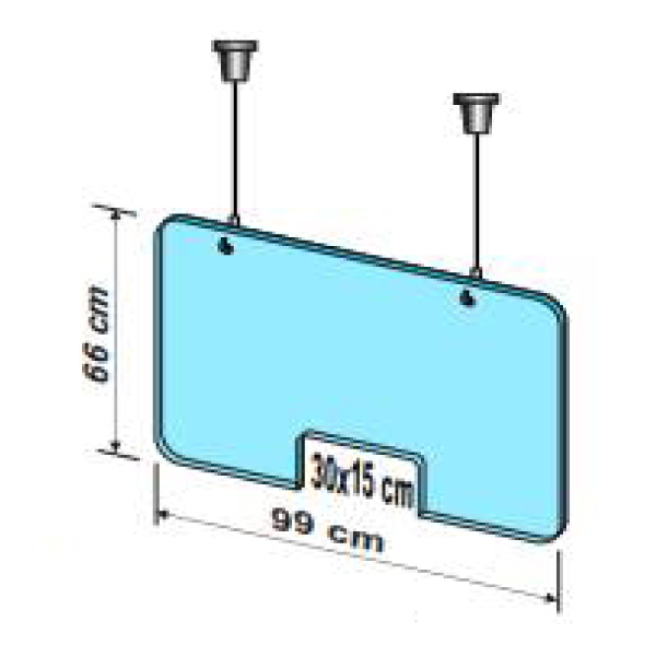KIT Placa de protectie suspendata L 99 x H 66 CM [2]