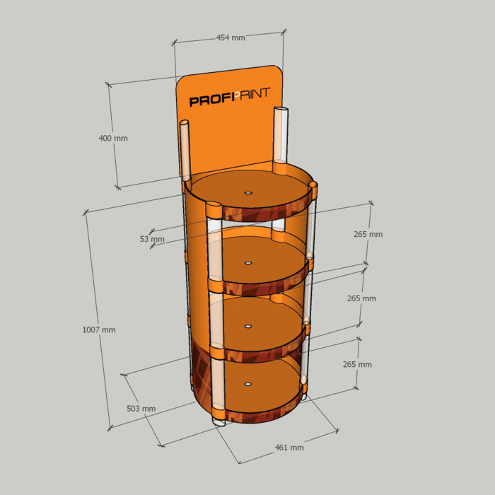 Oval plastic display [5]